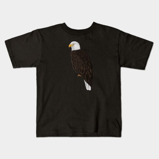 Bald Eagle Bird Watching Birding Ornithologist Gift Kids T-Shirt by jzbirds